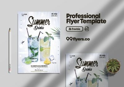 Drink Event Invitation Flyer - Free PSD Template