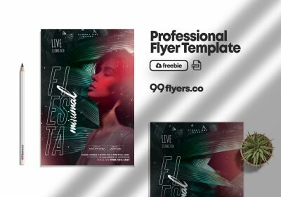 Tropical Concert Flyer Free PSD Template