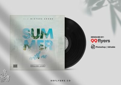 Summer With Me CD Cover Free PSD Template