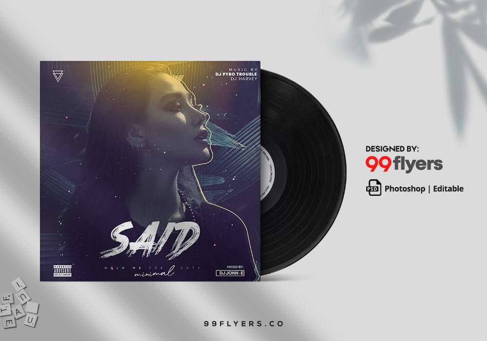 Trance Music CD Cover Free PSD Template