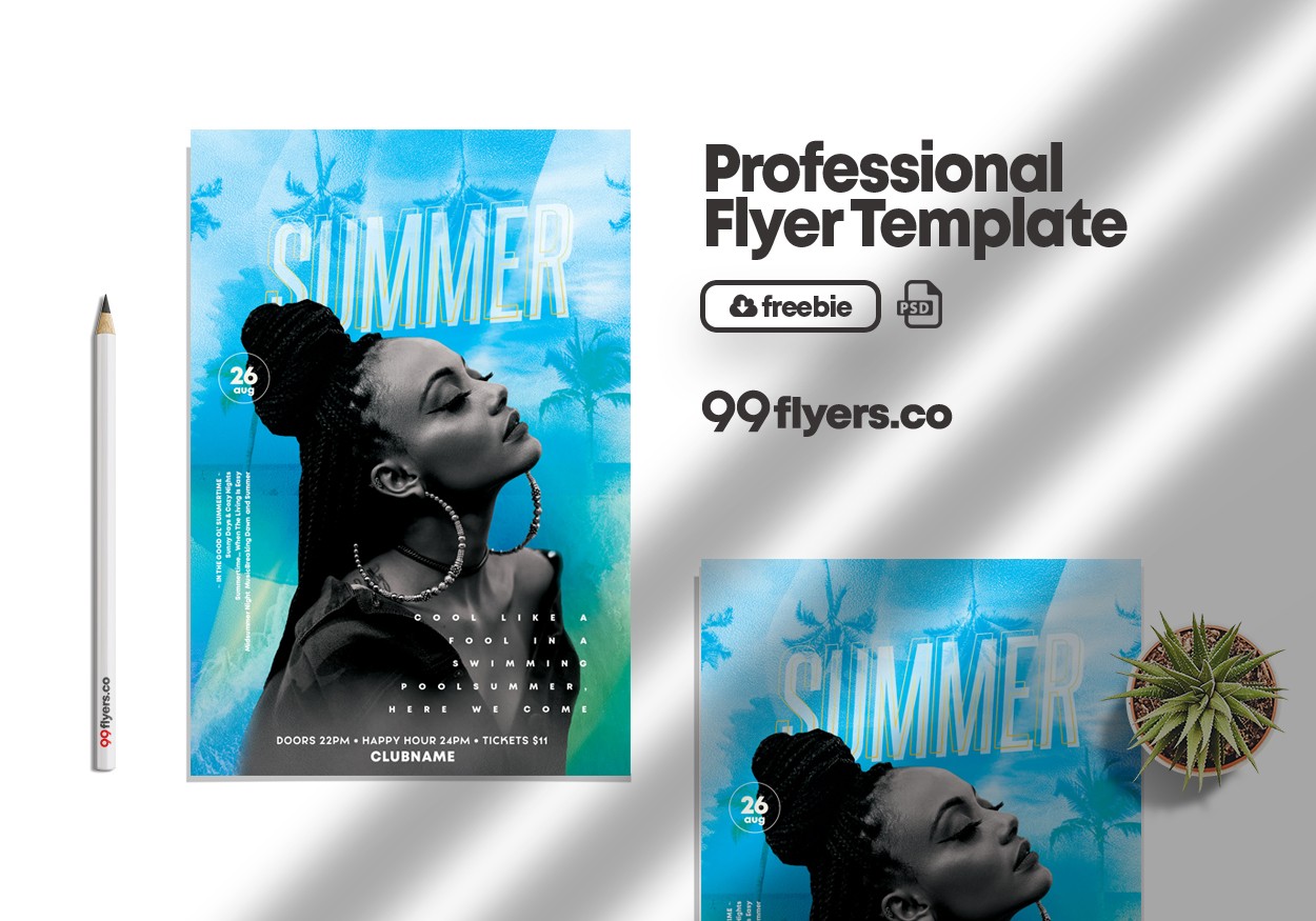 Summer Fun Event Free PSD Flyer Template