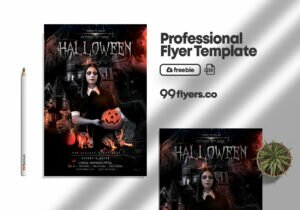 Vampire Weekend Halloween Party Free PSD Flyer Template