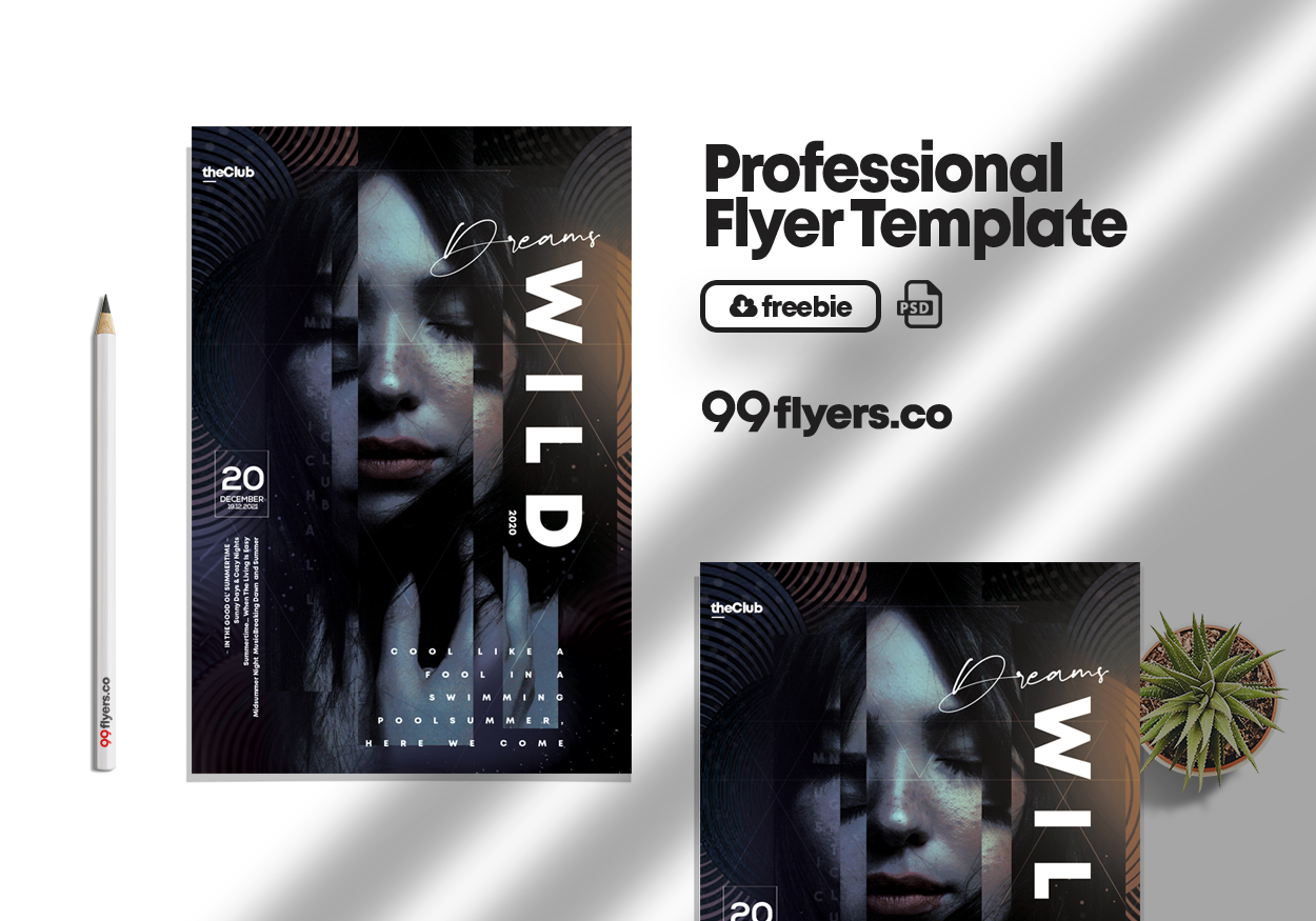 Wild Dreams Event Flyer - Free PSD Template