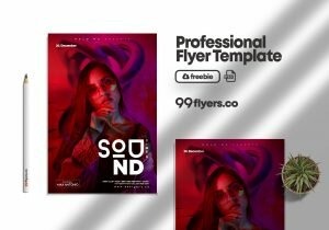 Beats And Bass Party Free PSD Flyer Template
