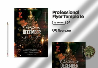 Christmas Holiday Event Free PSD Flyer Template