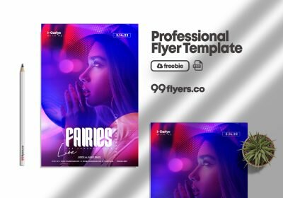 Late Night Social Club Event Flyer Free PSD Template