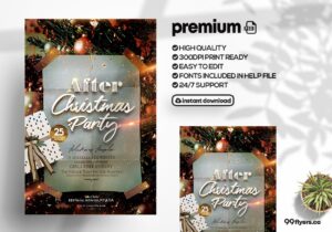 A Perfect Christmas Party PSD Flyer Template