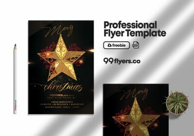An Evening of Christmas Eve Flyer Free PSD Template