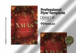 Happy Christmas Event Flyer Free PSD Template