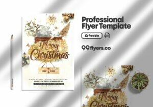 Magic Christmas Event Flyer Free PSD Template