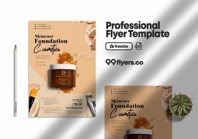 Beauty Care Products Free PSD Flyer Template