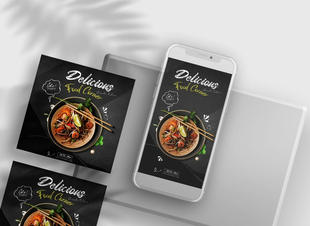 Restaurant Food Ad Free Instagram Banners Templates