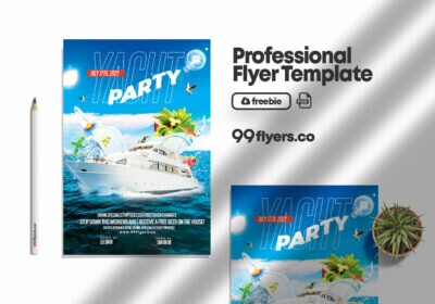 Yacht Party Flyer Free PSD Template
