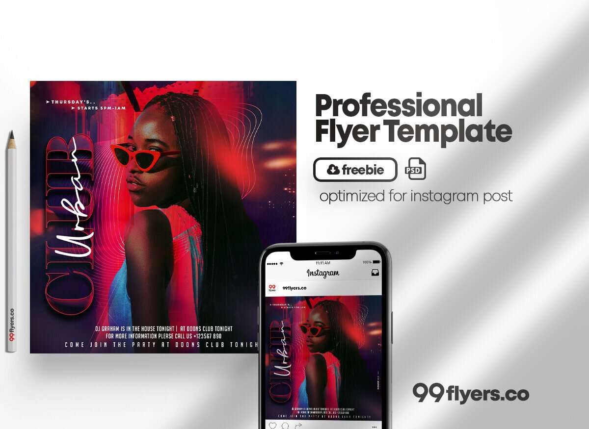 Party Nights Flyer Free PSD Templete