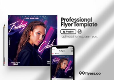 Friday Vibe Event Free PSD Flyer Template