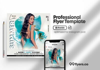 Summer Days Free PSD Flyer Template