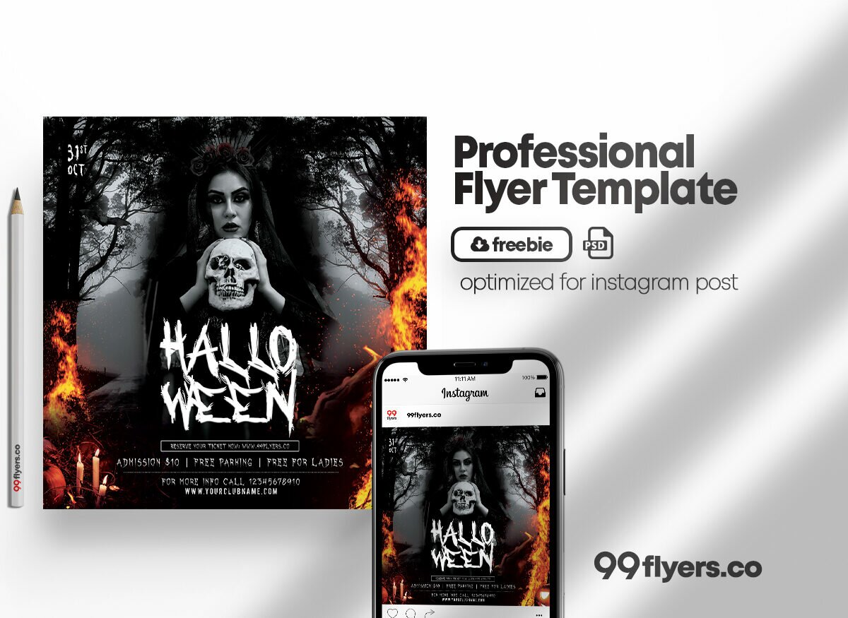Halloween Party Free Flyer Template