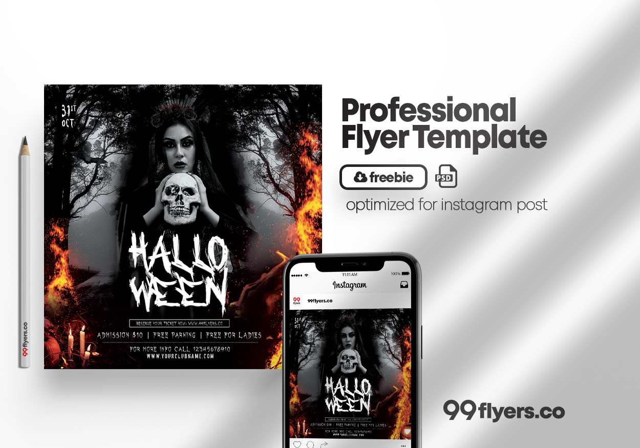 Halloween Party Free Flyer Template