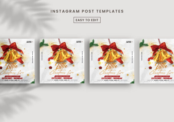 White Christmas Instagram Banners PSD Templates - Image 3