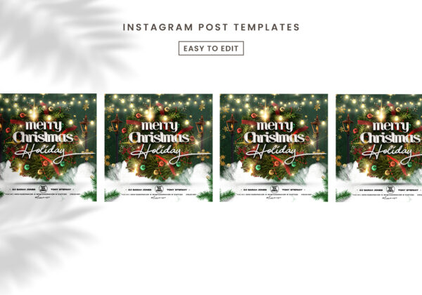 Christmas Holiday Instagram Banners PSD Templates - Image 2