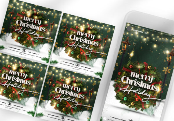 Christmas Holiday Instagram Banners PSD Templates - Image 3