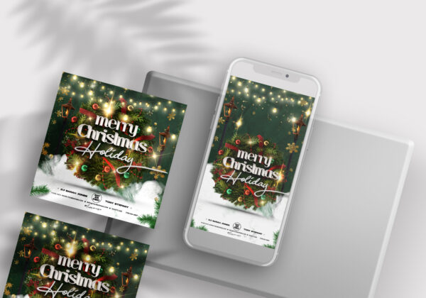 Christmas Holiday Instagram Banners PSD Templates