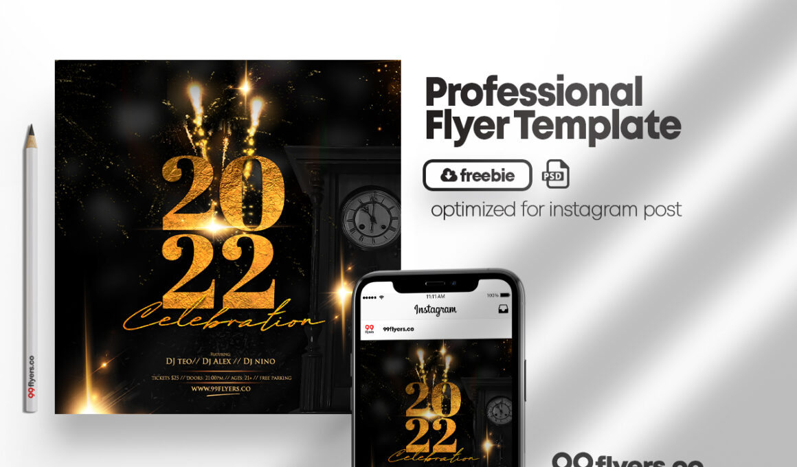 Happy New Year Eve Free PSD Flyer Template