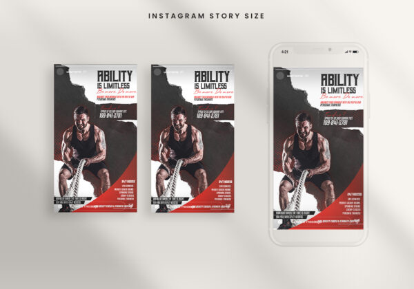 Gym Fitness Workout Instagram Banners PSD Templates